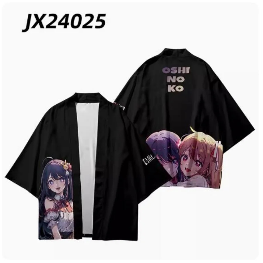 2024Animation OSHI NO KO Hoshino Ai Cosplay Cloak Kimono Kurokawa Akane Costume 3D Print Haori Cloak Party Tops Streetwear Shirt