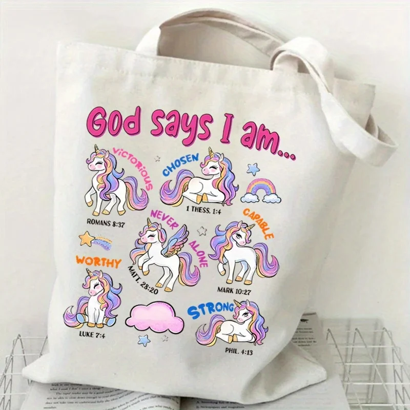 

This Dreamy Cartoon Unicorn Tote Bag and Butterfly Shoulder Bag Is A Large-capacity Tote Bag Perfect for Shopping or Commuting