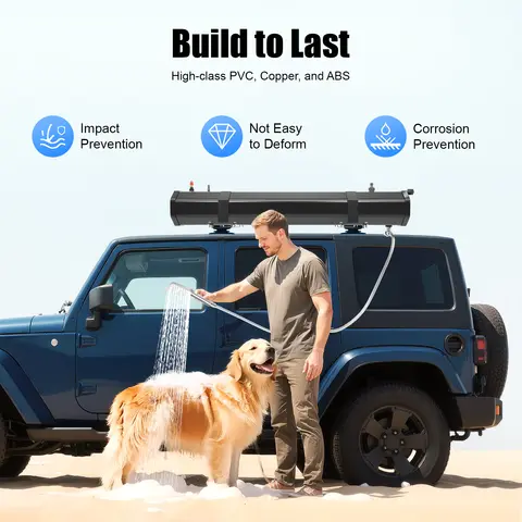 30L/18L Car Camping Shower Portable Water Tank for Camping, Roof Rack Mount Road Shower, Outdoor Activities Water Supply