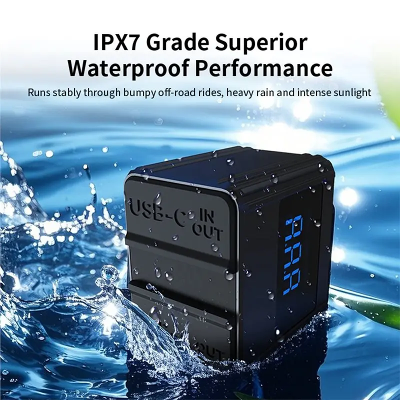 Motorcycle Accessories 100W Charger Type-C USB Fast Charging Ports Socket With Voltmeter Display Moto Bidirectional-N25R