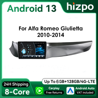 Hizpo 2Din CarPlay Android13 Car Radio for Alfa Romeo Giulietta 2010 - 2014 Furgonato RDS DSP GPS 4G UI8581 Intelligent Systems