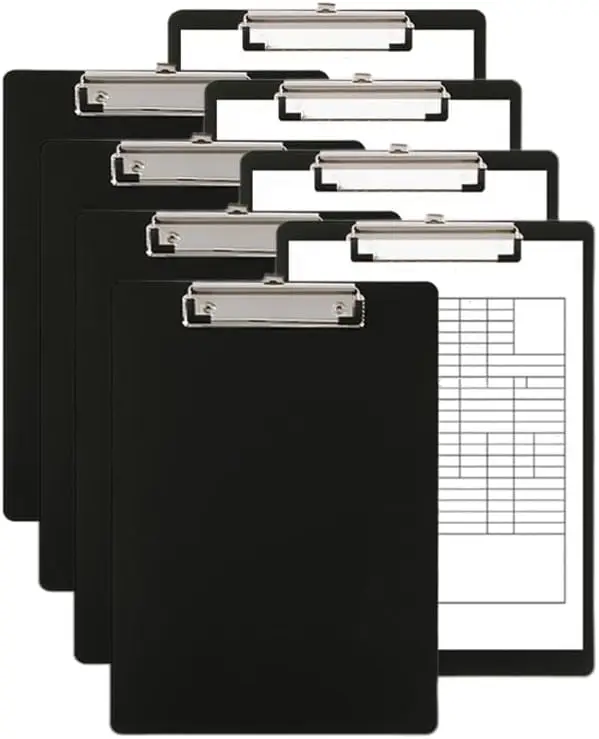 

Набор из 8 черных планшетов для рисования формата А4 с низкопрофильным зажимом, инструмент для черчения и рисования для медсестер, студентов, офиса