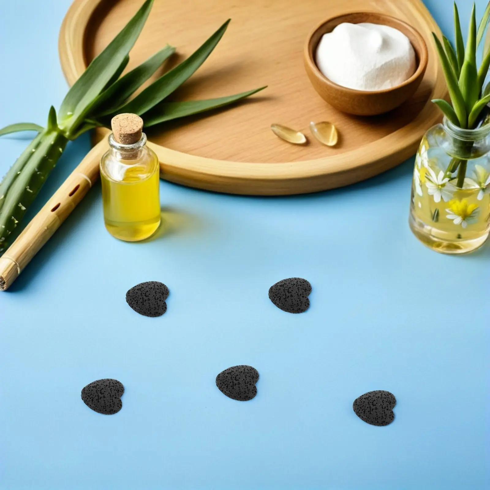 

10 шт. камней-диффузоров в форме сердца из лавы для ароматерапии, маленькие камни для эфирных масел для стола, спальни, автомобиля, кармана