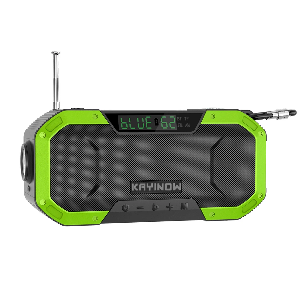 

Solar Hand Crank Radio Portable AM/FM Weather Radio with LED Flashlight SOS Alarm Emergency Power Supply/Bank
