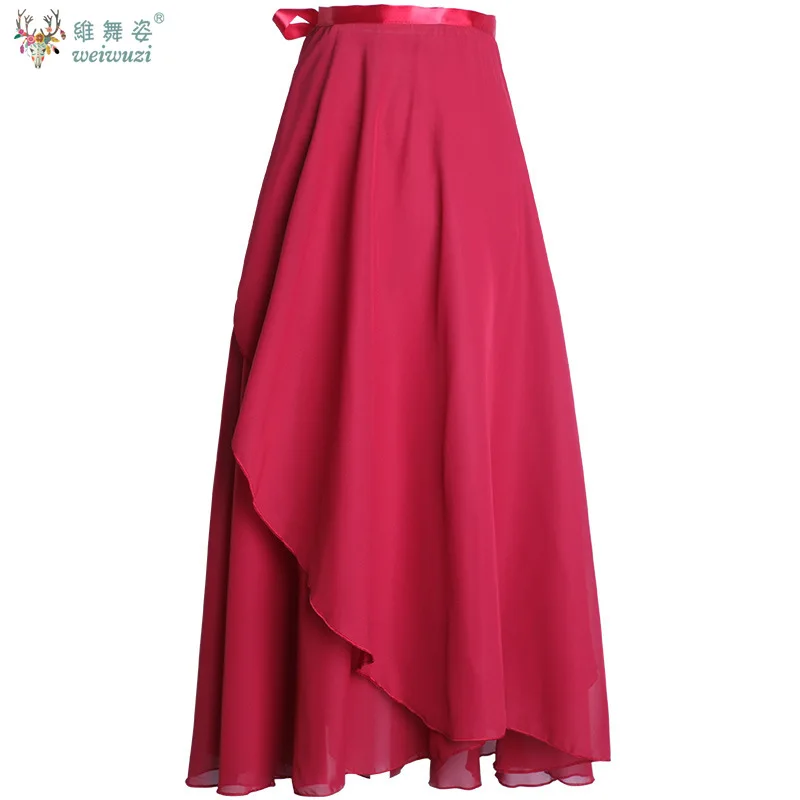 Chiffon Ballet Tutu Dans Rok Dans Skate Wrap Sjaal Gymnastiek Ballerina Lyrische Lange Ballet Rok Ballet Dans Jurk Vrouwen