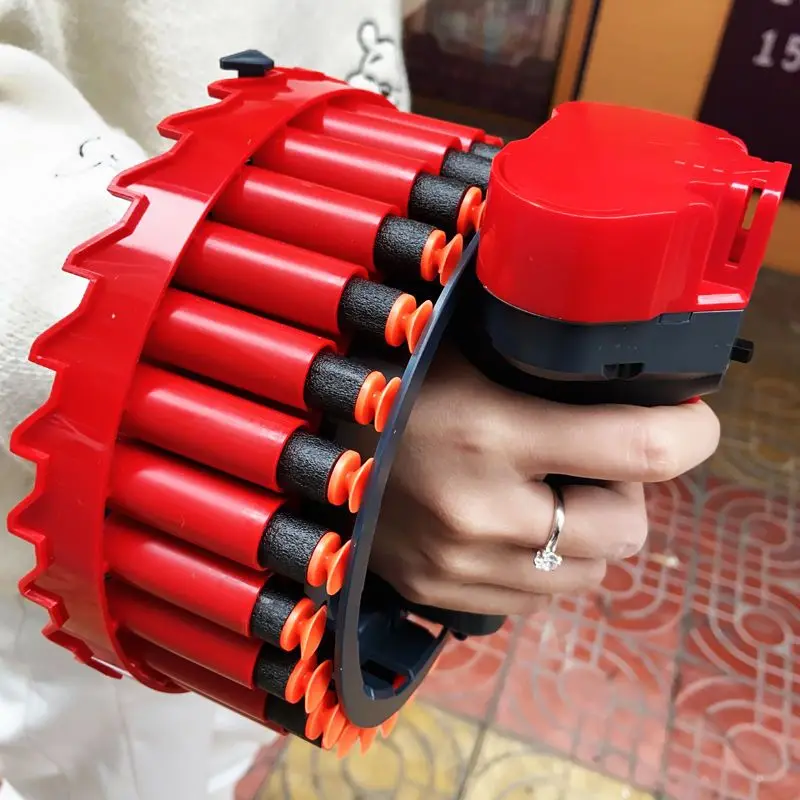 Plastic Electric Soft Bullet Gun Continuous Firing Pistol EVA Gatling Gun Toys Creative Gifts For Men