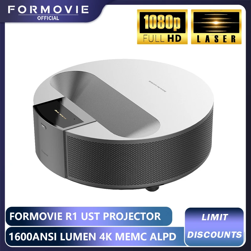 Formovie Fengmi R1 Ultra Short Thorw Laser Projector 1600ANSI Lumen Global Portable Home Theater Projectors ALPD Full HD Beamer