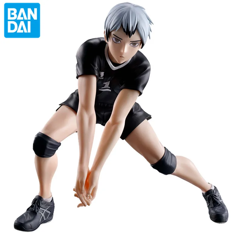 Bandai Genuine Anime Volleyball Boy Volleyball Team Captain Kitano Shinsuke Figure Model 13Cm PVC Toy Gift Doll Collectibles