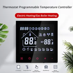 Termostato LCD Touchscreen sistema di riscaldamento a pavimento elettrico programmabile AC 110V 220V regolatore di temperatura per la casa