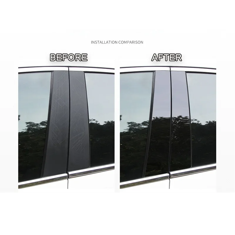 Car Polished Pillar Posts Door Window Trim Cover Moulding For Nissan Qashqai J10 J11 Titan X-Trail Rogue T32 BC Column Sticker