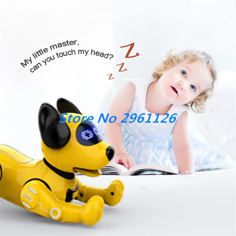 Sing Dance Kids accompagnare telecomando Robot Dog 2.4G Eyes Glow Cute Fun Styling Touch Interaction Electric RC Robot Dog Gift