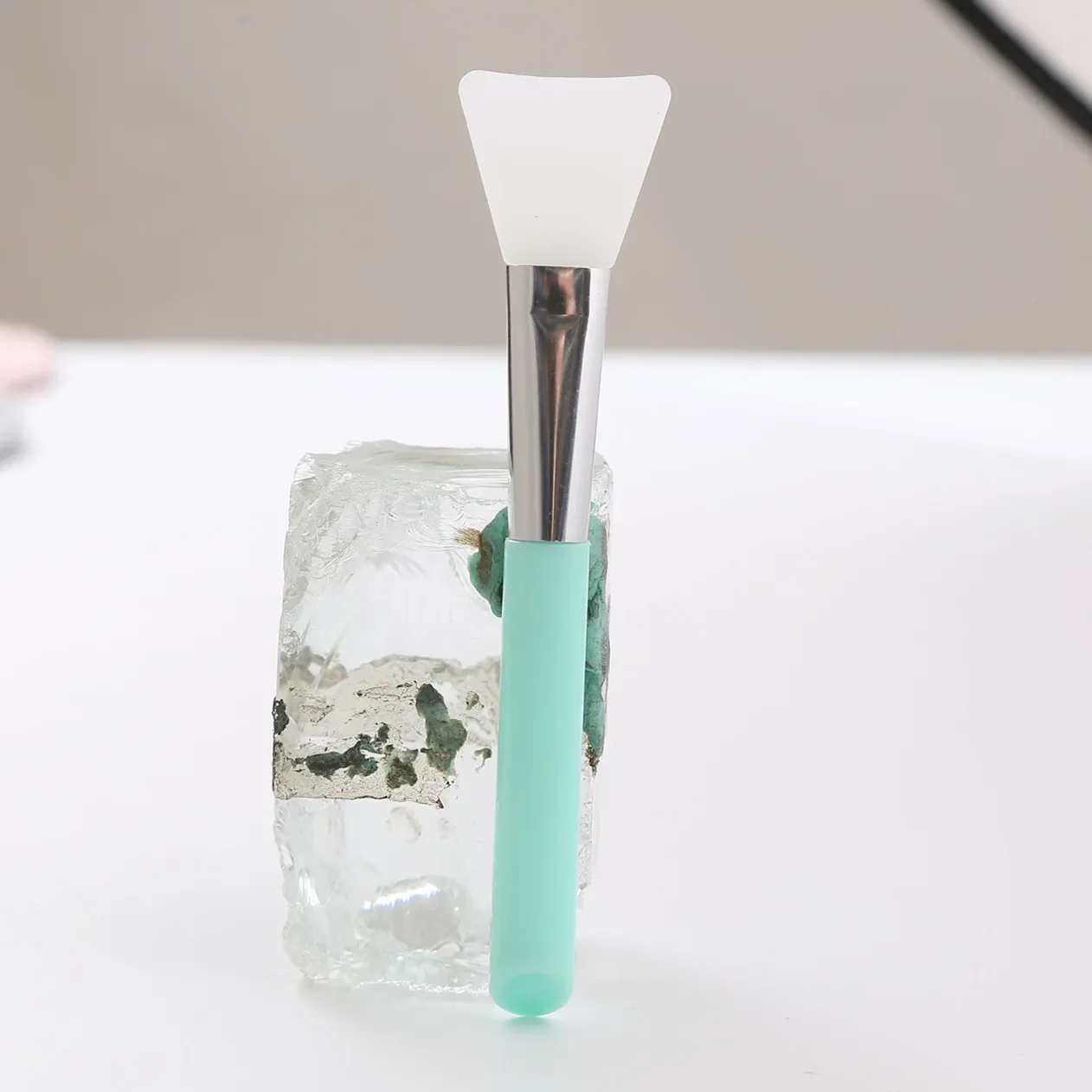 Aplicador de barro Facial Flexible, mezcla de crema de loción corporal, herramienta de belleza de maquillaje DIY de cosméticos, 1 cepillo de máscara de silicona de Color
