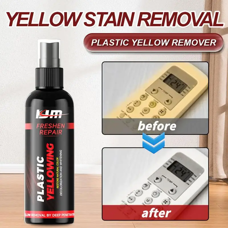 

60ml Plastic Yellow Remover for Home Appliance Yellowing Cleaner Automotive Interior Cleaning Agent For Restoring Luster