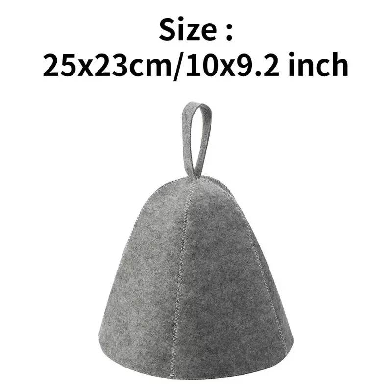 Thicken Wool Felt Sauna Hat Hair Protection Spa Sauna Accs For Bath Protection Felt Sauna Cap Absorbent Spa Cap