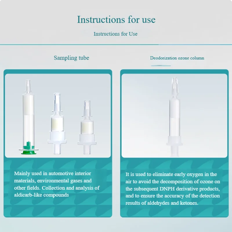 Rurka do pobierania próbek, wkład do usuwania ozonu, wkład do zbierania aldehydów i ketonów, monitoring środowiska powietrza.