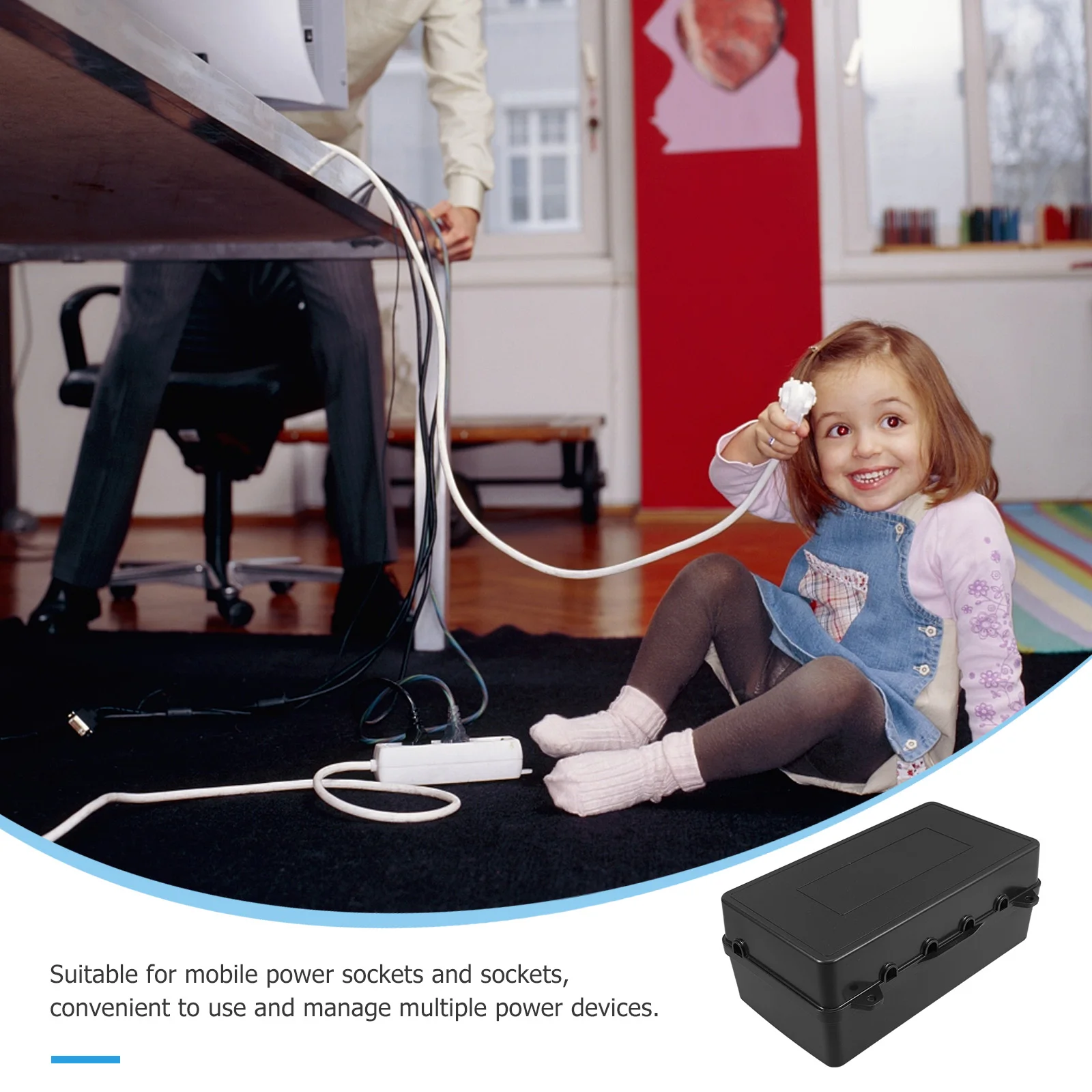 

Protective Cover Socket Waterproof Box Plastic Electrical Outlet Housing Dustproof Splash Resistant Power Strips Connection Box