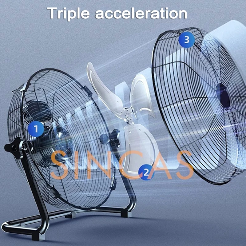 Detachable Easy Clean Floor Fan Leakage Proof Design High Power Low Noise Motor Commercial Household Factory 10-20 Inch