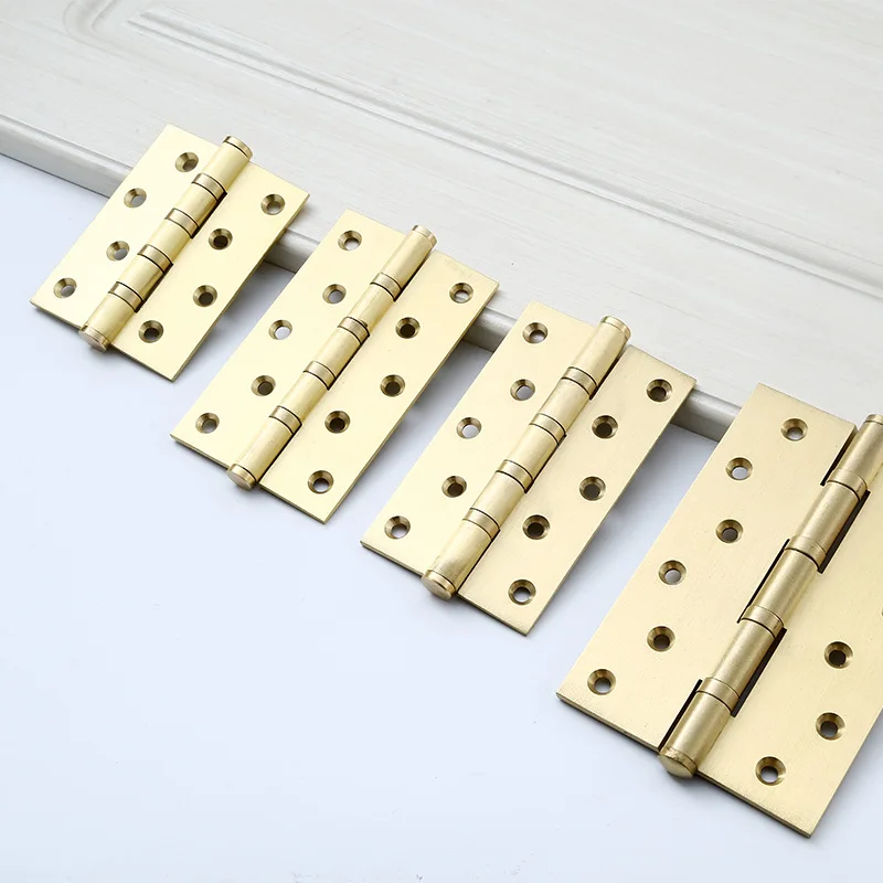 

1pcs Dooroom Brass Door Hinges Free Slot Smoothly Thickening Mute Dooroom Brass Knurled Door Hinges 4/ 5/ 6inch