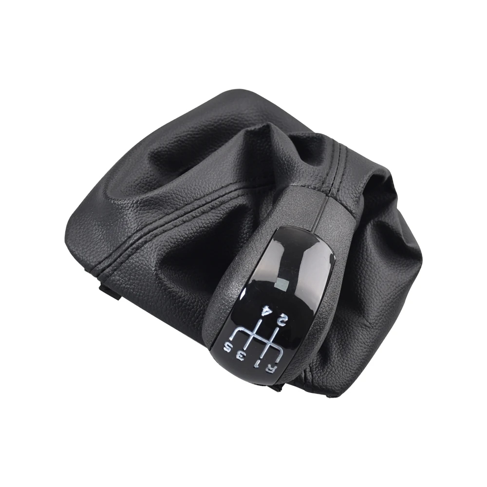 5 6 Speed Car Gear Shift Knob For Skoda Octavia 2 A5 MK2 2004 2005 2006 2007 2008 - 2010 Manual Gear Shift Collars Boot