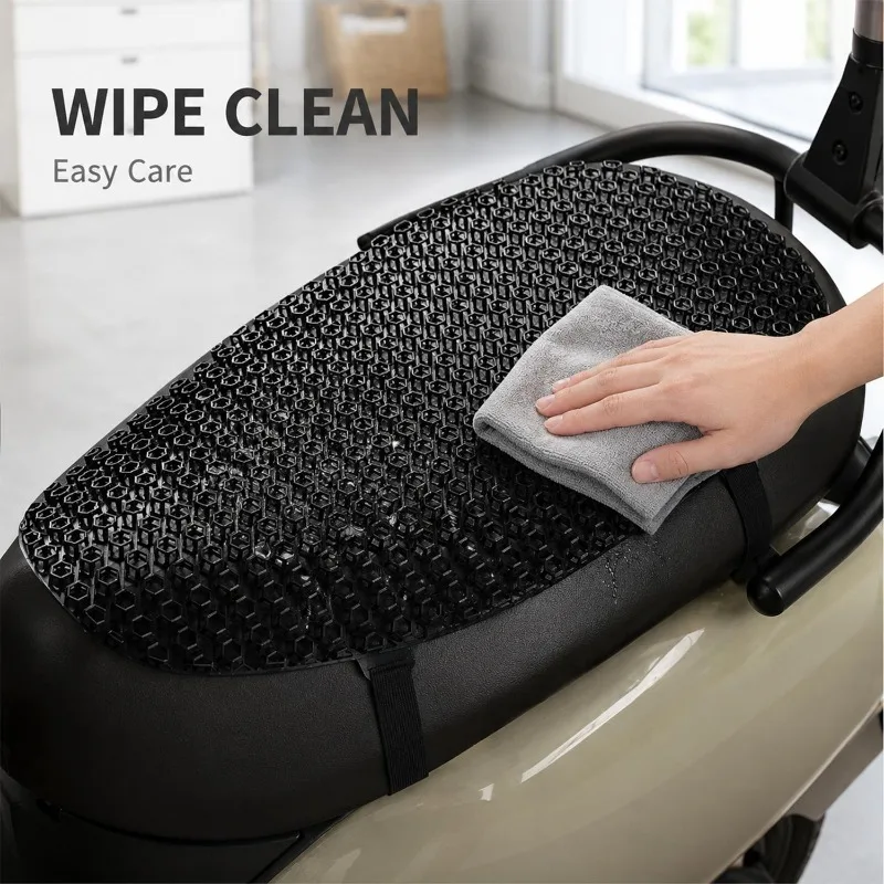 Motorcycle Breathable Summer Cool 3D Mesh Moped Motorbike Seat Covers Cushion Anti-Slip Cover Scooter Grid Protection Pad