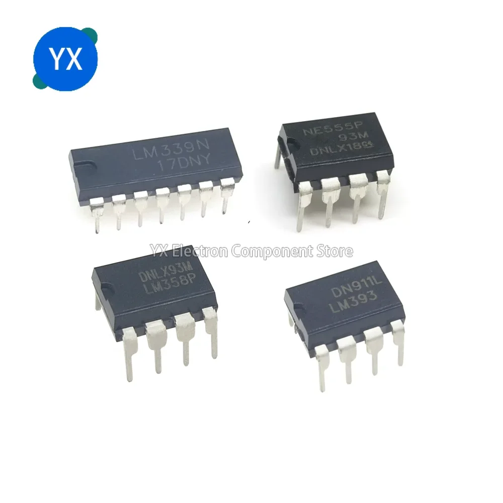 50PCS LM358P LM358 DIP LM358N DIP-8 LM393P LM393 NE555P NE555 LM324N LM324 LM339N LM339 MC34063API MC34063 LM258P LM293P UA741CN