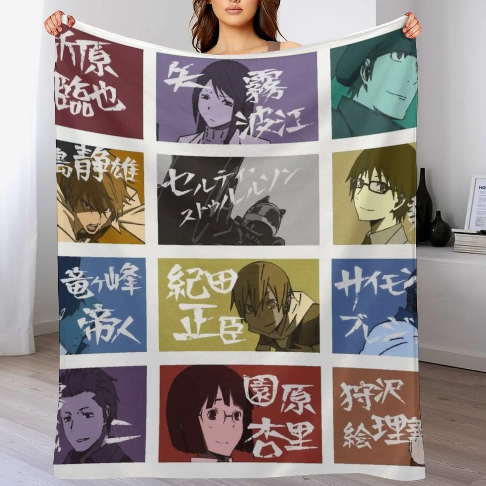 Durarara Characters Throw Blanket Blankets For Sofas for sofa Luxury Throw Flannels Blankets