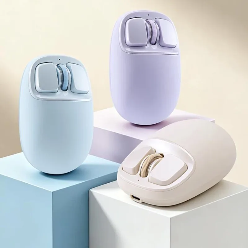 YUNZII C1 Puff Mouse Tri-Mode Wireless Bluetooth Mouse 6 Levels DPI Optical Tracking Silicone Customize Wireless Mice for Work