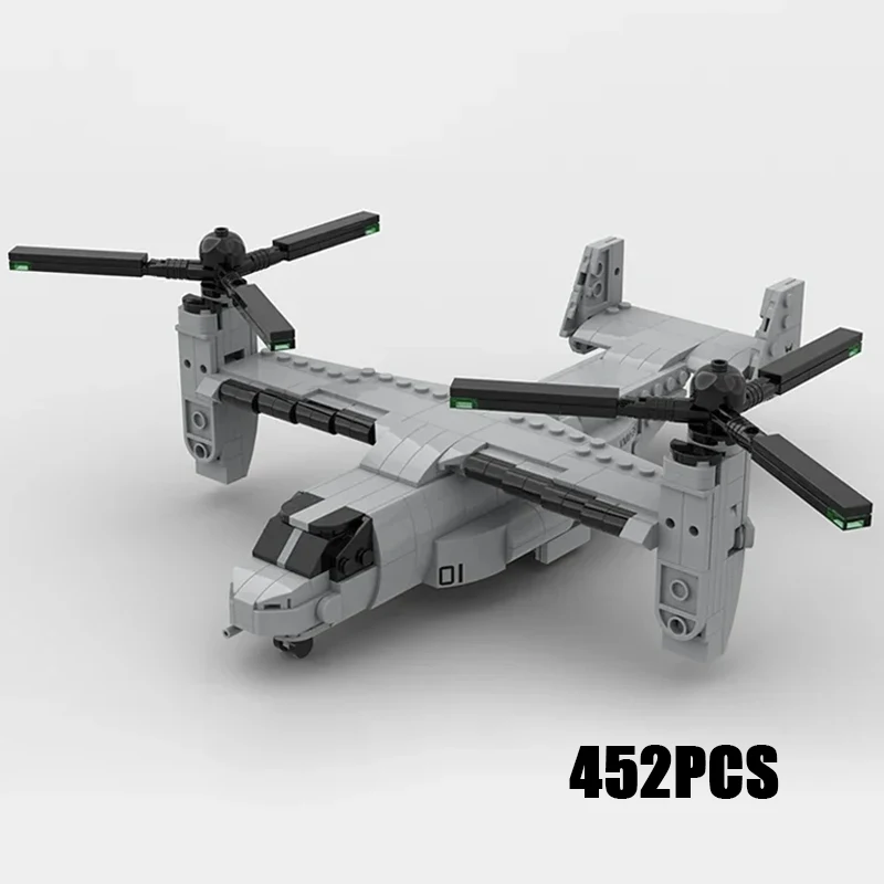 Moc Building Bricks Military Model 1:72 V-22 Osprey Helicopter Technology Modular Blocks Gifts Christmas Toys DIY Sets Assembly