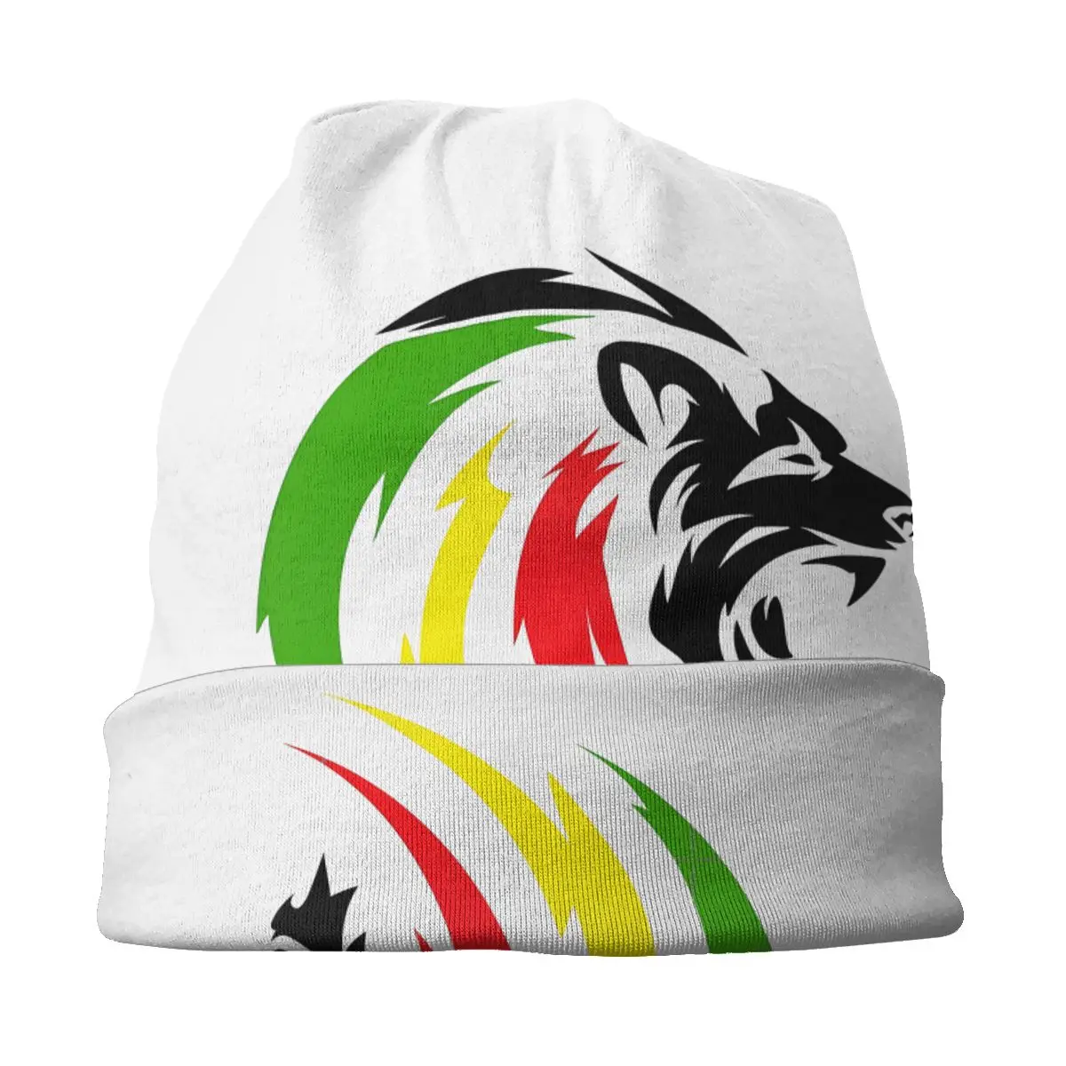 Reggae Flag Rastafarian Rasta Lion of Judah Unisex Bonnet Hip Hop Double Layer Thin Hats For Men Women