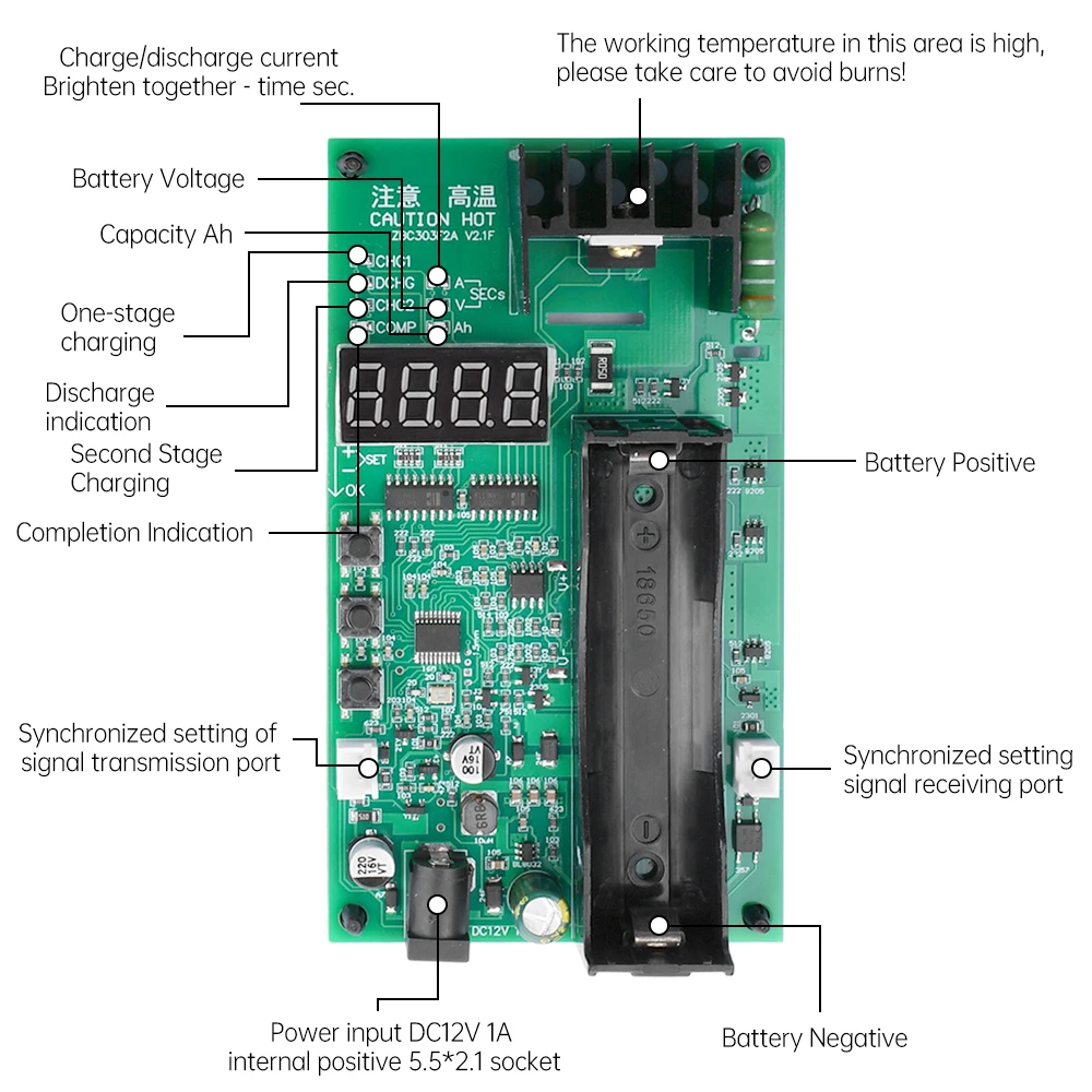 4-channel 18650 battery capacity internal resistance tester Automatic charging and discharging module internal resistance tester