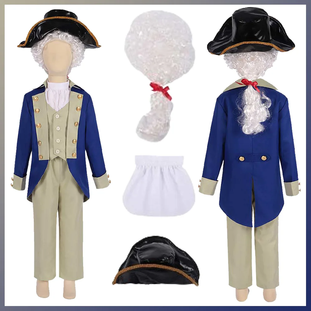 Wholesale President Cosplay Child Boys Role Play Suits Stage Performance Costume Kids Roleplay Outfits Fantasy Party Clothes