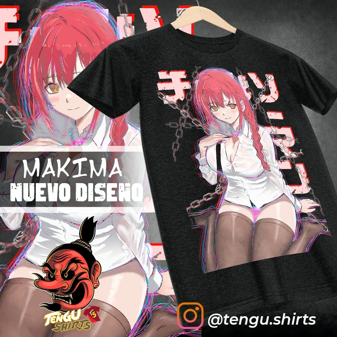 Makim T-Shirt Chainsaw Anime Gift Tee