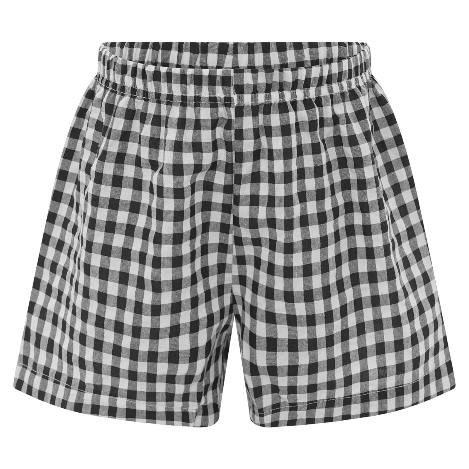 

Kids Girls Shorts Sleepwear Soft Elastic Waistband Plaid Short Pants for Holiday Weekend Beachwear Casual Homewear Loungewear