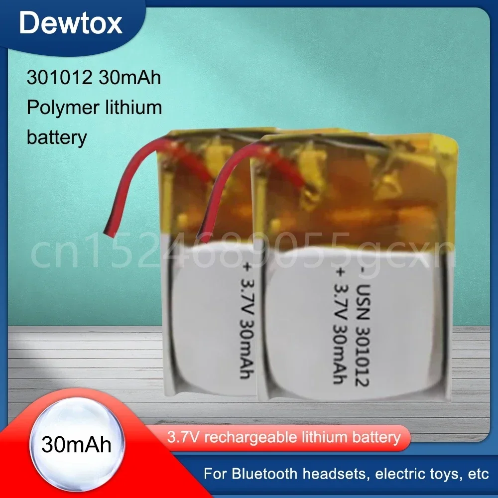 30 mAh 3,7 V 301012   Batteria ricaricabile lipo ai polimeri di litio per GPS MP3 MP4 PAD DVD Telefono altoparlante per cuffie bluetooth fai da te