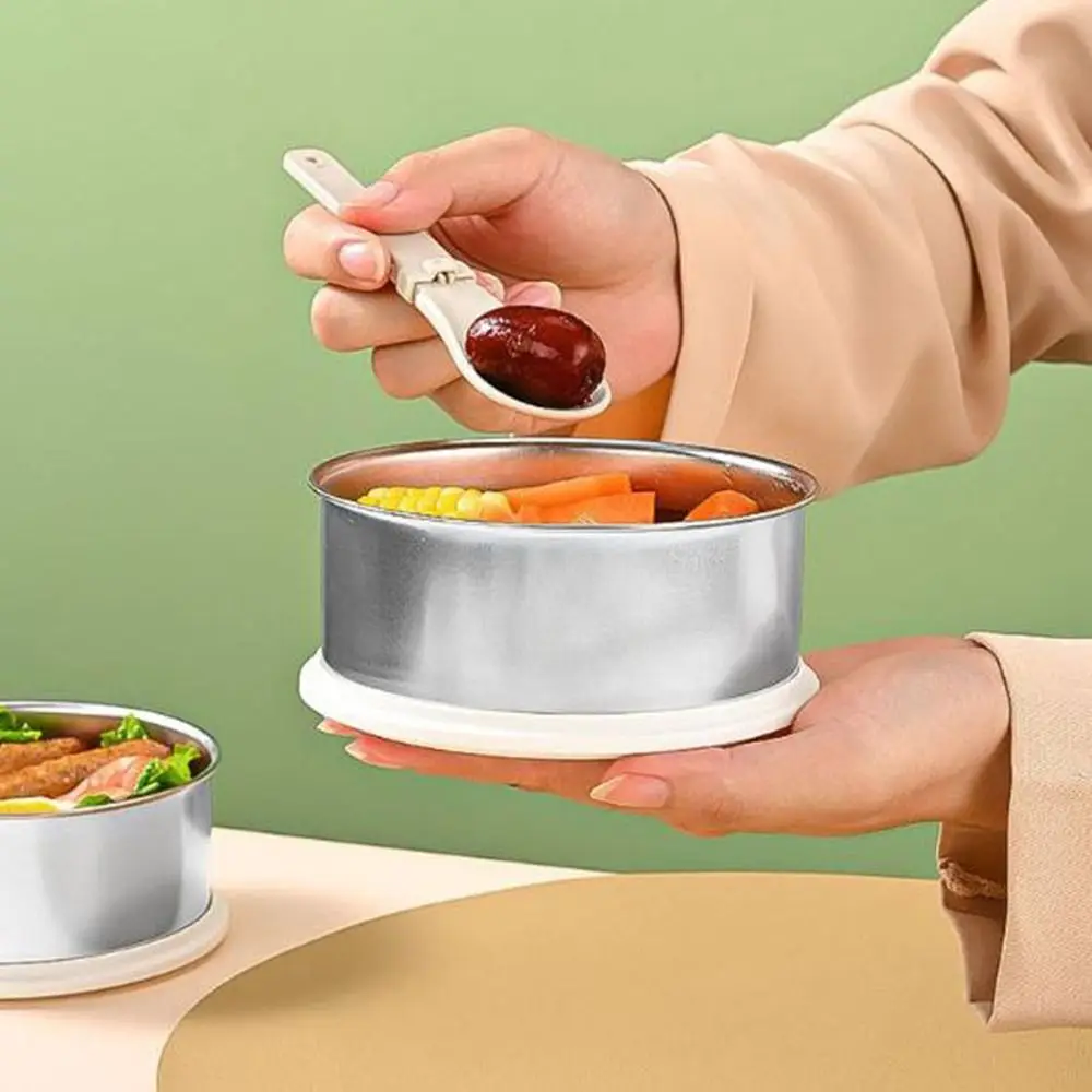 

Stainless Steel 3 Layers Lunch Box Round Sealed Thermal Lunch Box Large Capacity with Spoons Insulated Lunch Box for Home