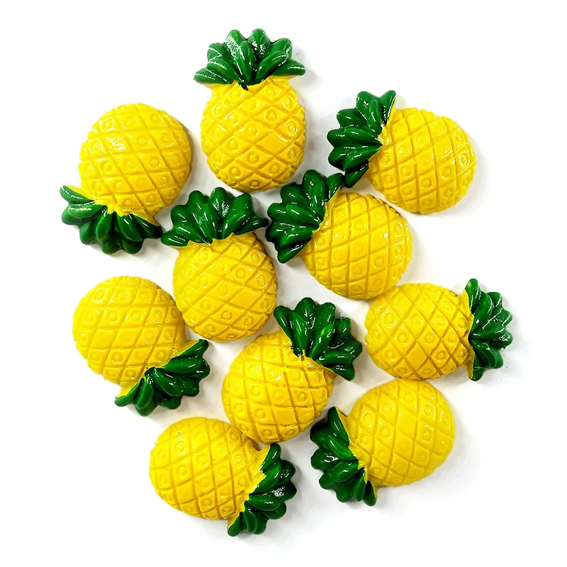 10 Uds. Imán de nevera de fruta de piña, pizarra blanca, pegatina magnética con forma de dibujos animados, pegatina de padrino blanco para refrigerador, decoración de cocina