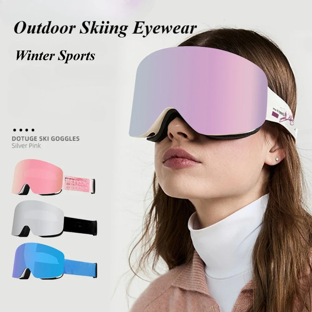 

Outdoor Skiing Eyewear for Men Women Ski Snowboard Goggles Mask UV400 Double Layers Anti-Fog Winter Sport Snowmobile Ski Glasses