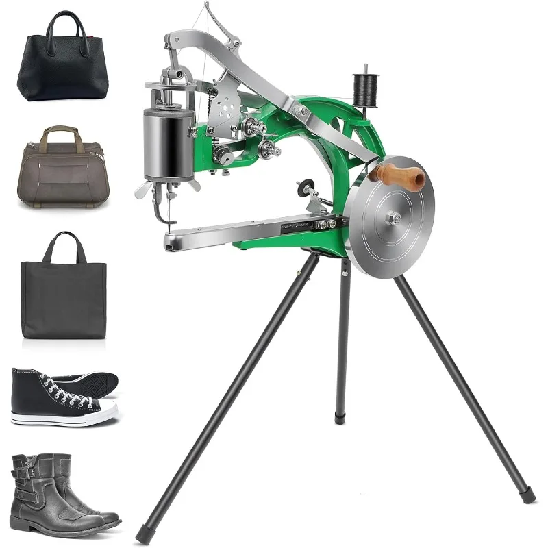 آلة خياطة الجلود آلة خياطة الإسكافي آلة إصلاح الأحذية مع خط النايلون القطن للخياطة Upsolery والحقائب،