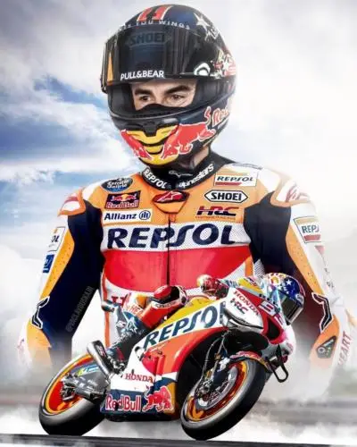 Marc Marquez Posters Superbike Moto Speed Racing Wall Art Pictures Prints