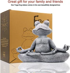 Yoga Pose Meditation Dog Cat Frog Statue Ornaments Waterproof Prayer Zen Bulldog Sculpture Crafts Garden Decoration Figurine
