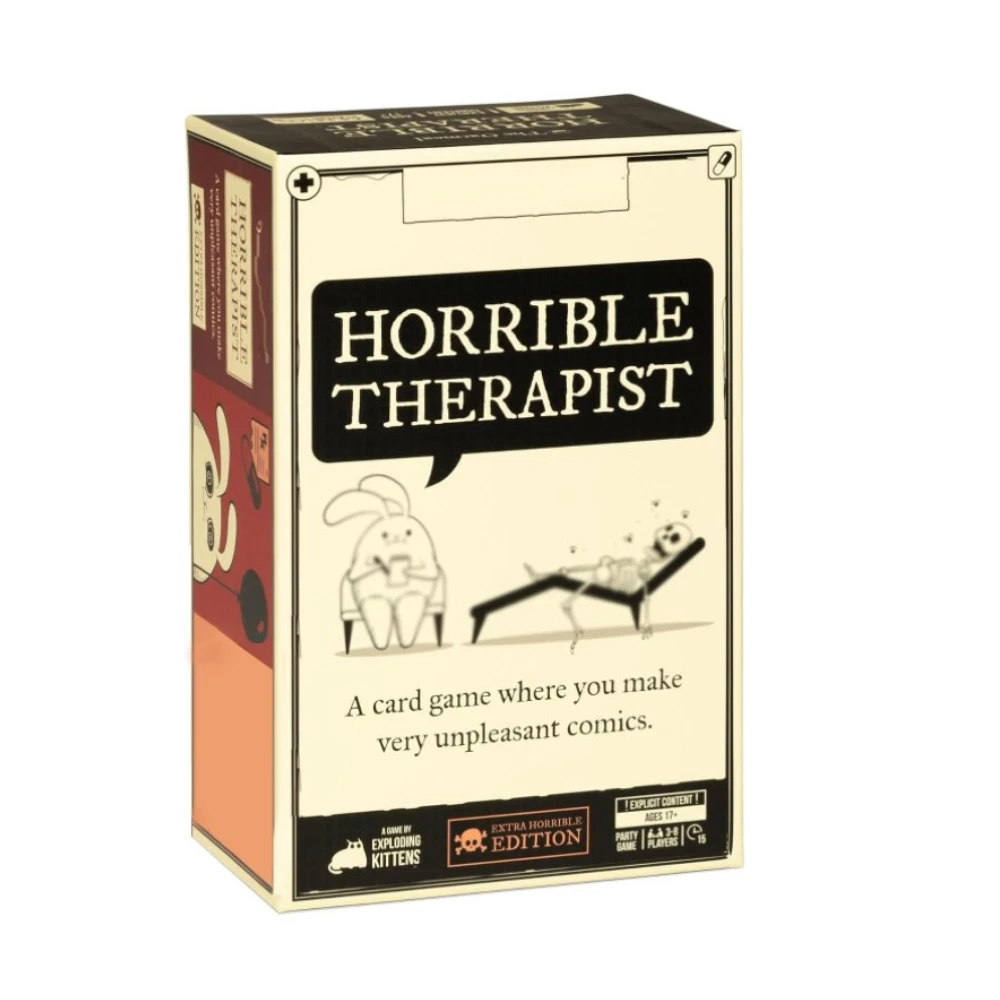 Horrible Therapist: Extra Horrible Edition - A Card Game Where You Make Very Unpleasant Comics Game For Party Family Game Night