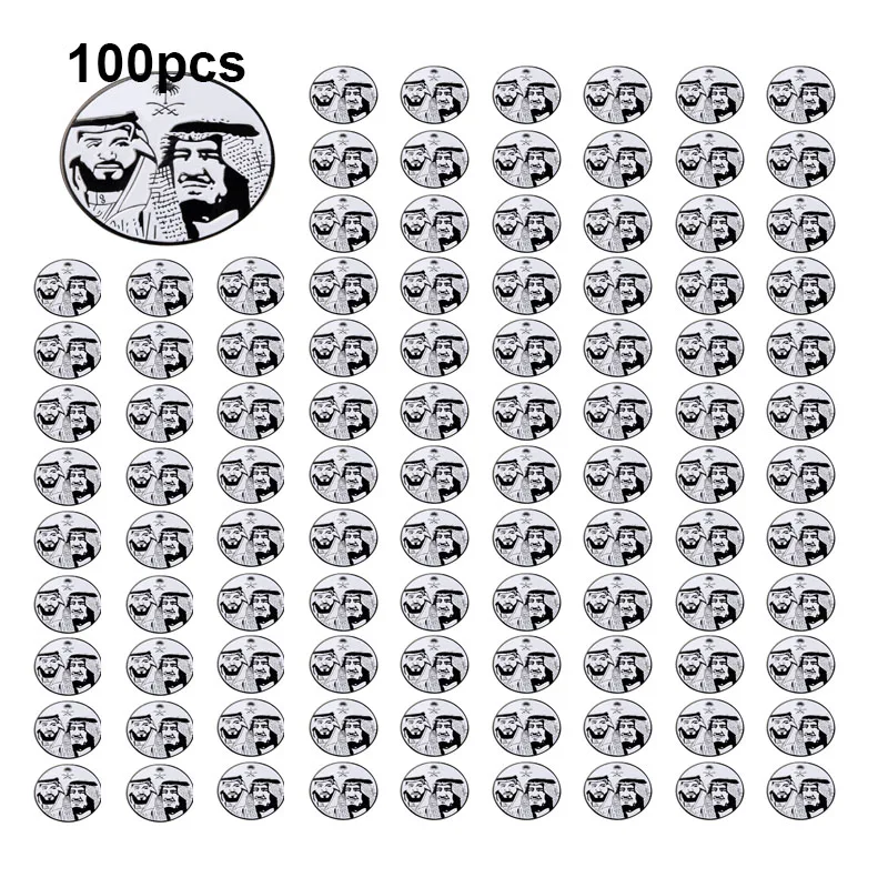 1-5-10-50-100 قطعة المملكة العربية السعودية شارة بروش دبابيس التلبيب الأصلي العلم التلبيب دبابيس علم الدولة شارة #4