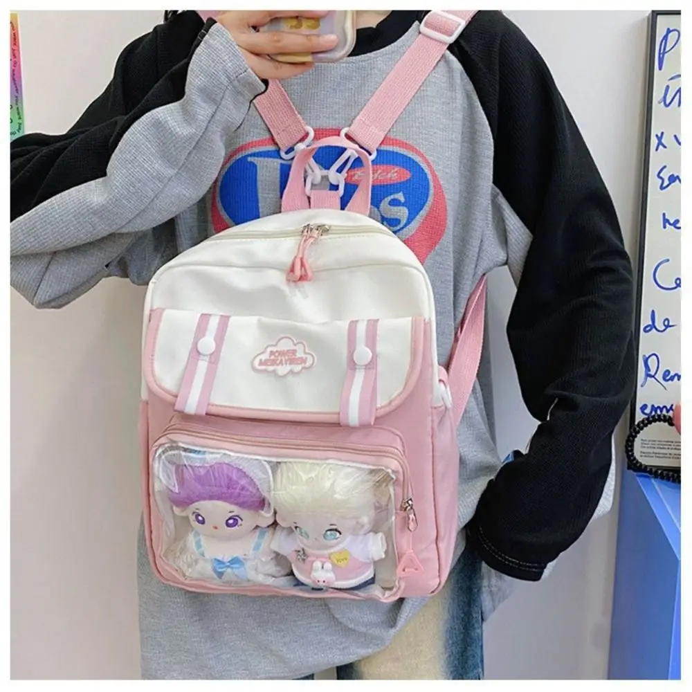 Lolita Style Lovely Backpack Kawaii Clear Bag Schoolbags For Teenage Girls Transparent Handbags Candy Sweet Itabag Shoulder Bags