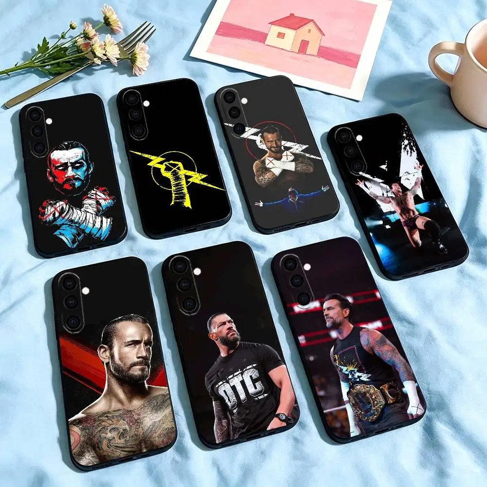 Wrestler CM P-Punk _ Phone Case For Samsung Galaxy A73,A72,A71,A70,A53,A52,A51,Soft Silicone Black Cover