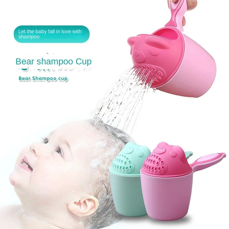 Baby shampoo cup Children\'s shower baby bath spoon Plastic bath ladle children\'s water spoon