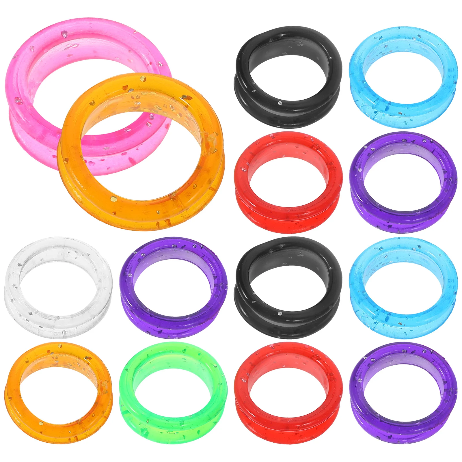 20 Pcs Scissors Ring Quantity Finger Rings Barber Supplies Food Easy to Install Silicone Silica Gel Handheld Cover