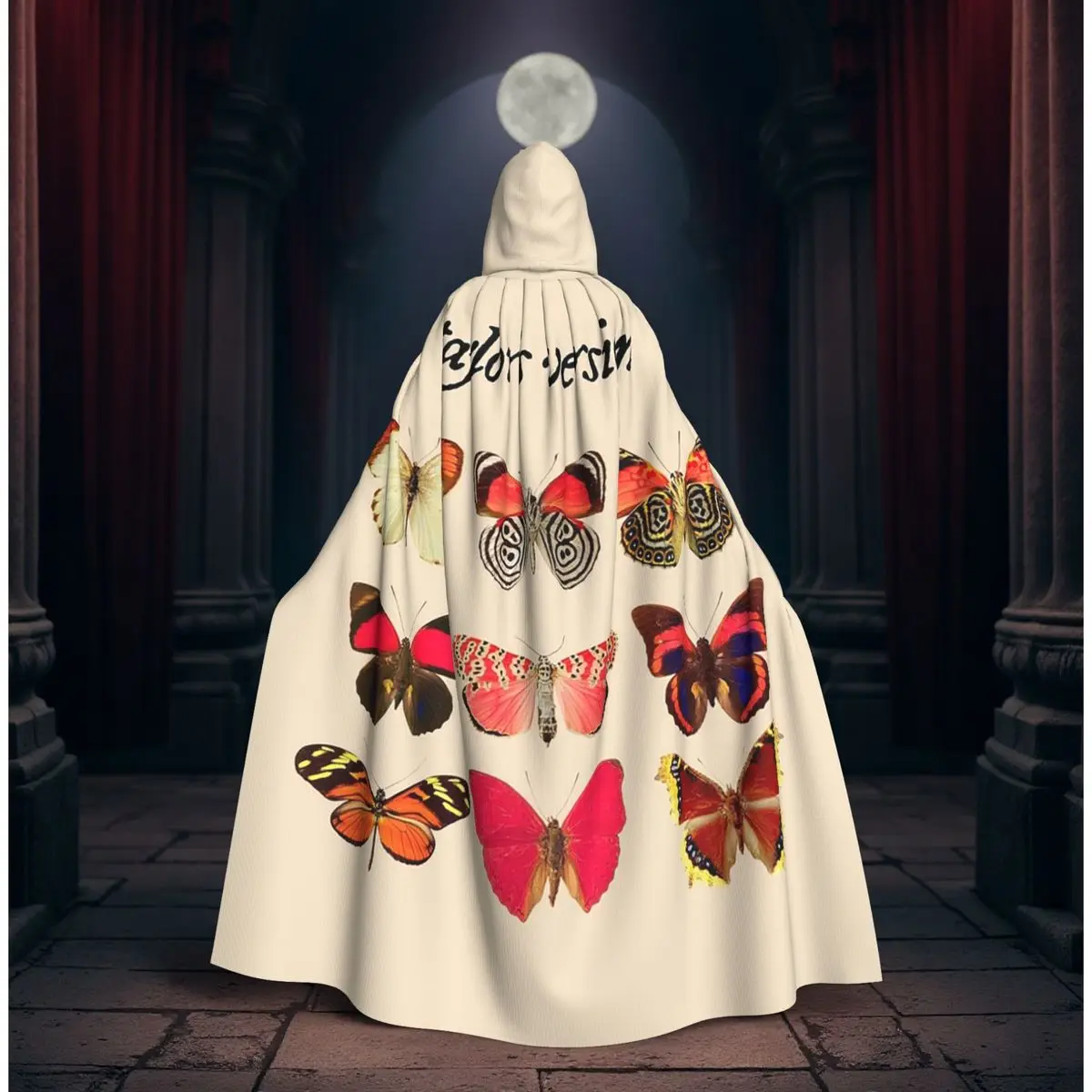 

Taylors Version Long Hooded Cloak Witch Medieval Costume Cosplay Cape HalloweenCoat Adult Unisex