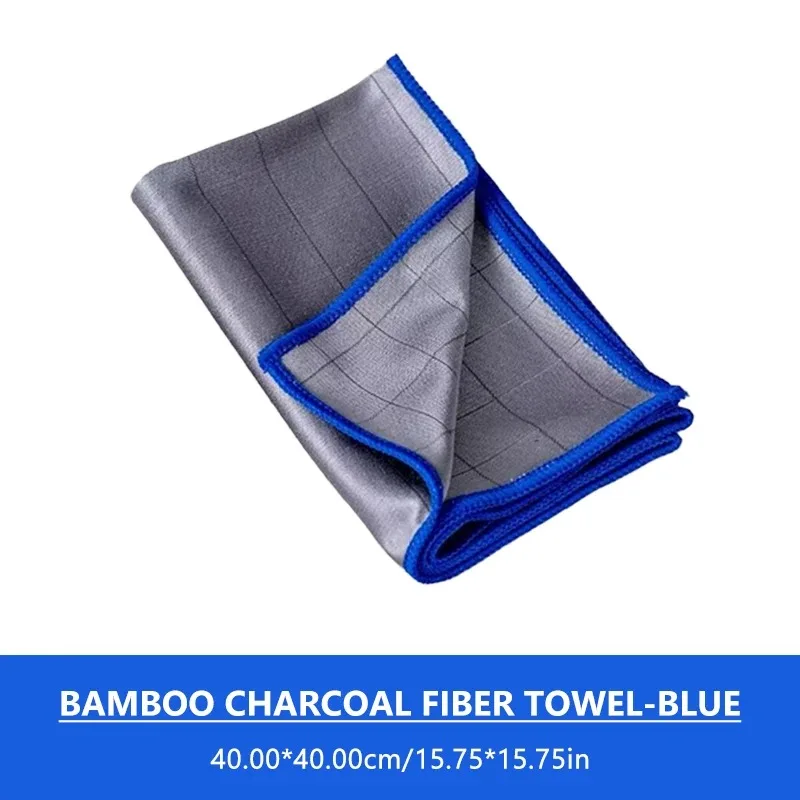 Carbon Fiber Cleaning Cloth Lint-Free Window Polishing Streak-Free Kitchen Dish Easy Clean Rag Reusable for Glass Surfaces