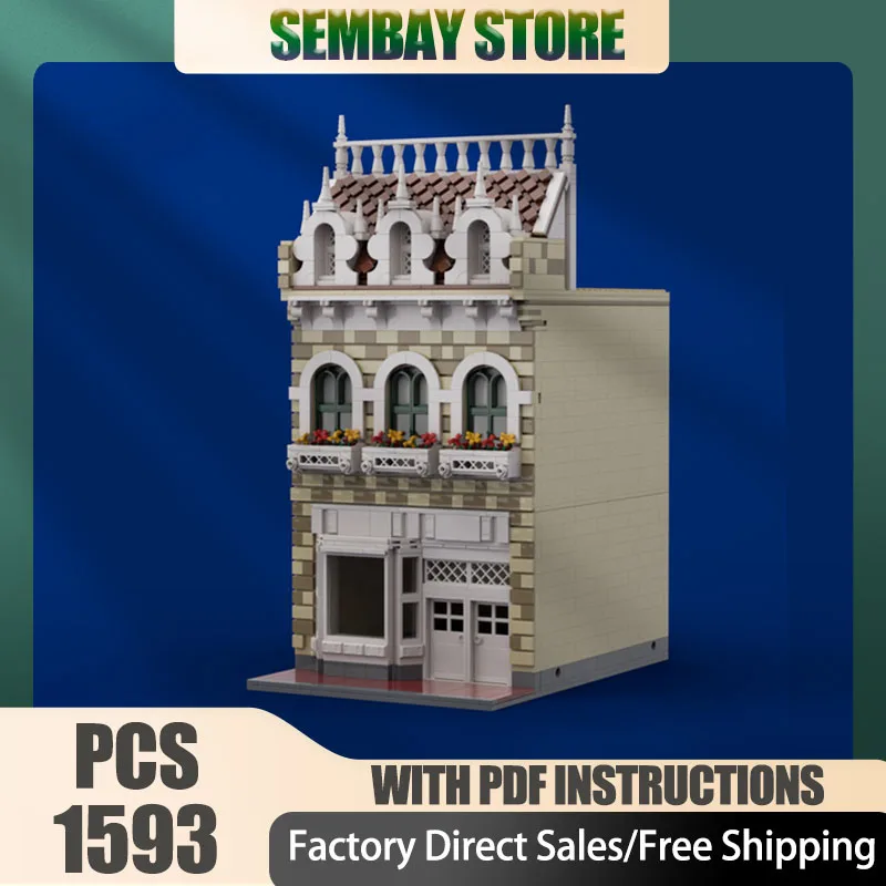 

Moc Строительные кирпичи Волшебное королевство Плаза Мороженое Салон Модель Технологические блоки Рождество DIY Игрушка Строительство Праздничные подарки