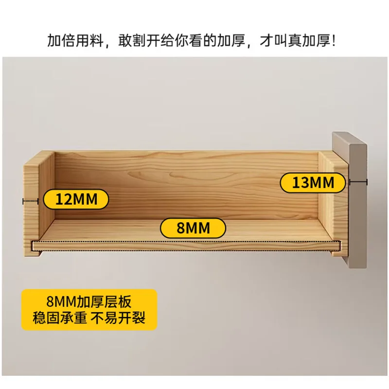 Slate Bedside Table All Solid Wood Simple Modern Light Luxury Home Bedroom Storage Bedside Table Small Apartment